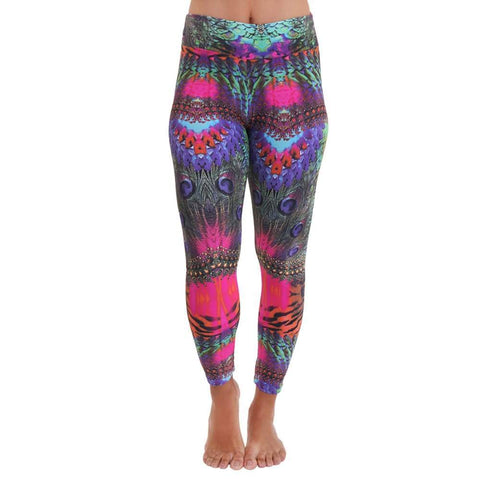 7/8 Legging Rainbow Feathers - Leggings