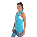 Fight Like A Girl Muscle Tank Iii Blue Sky - Tanks