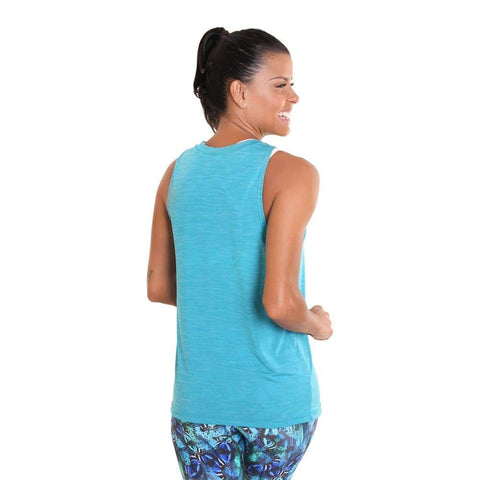 Fight Like A Girl Muscle Tank Iii Blue Sky - Tanks