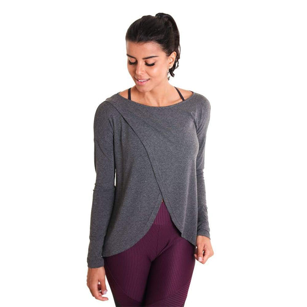 Fresh Long Sleeve Grey - Tops